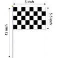 thumbnail image 2 of 20 Pack 8"x5.5" Black and White Checkered Racing Stick Flag、Racing Hand Held Stick Flags, for Nascar Race Party Supplies, 2 of 5