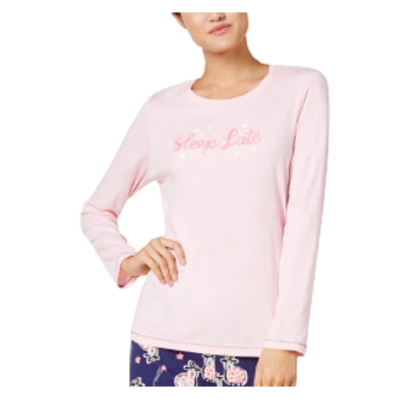 HUE Womens Solid Pajama Top Only, 1-Piece, Small, Orchid Pink