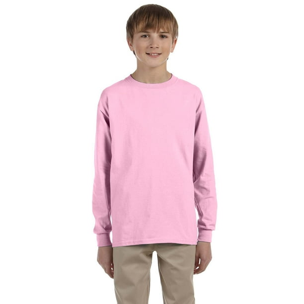 Gildan The Gildan Youth Ultra Cotton6 oz Long Sleeve TShirt LIGHT