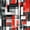 Ombre 03, variant on Manfei Abstract Geometric Full Size Bedding Sets, Watercolor Artwork Full Size Bed in a Bag, Red, Black and White, Black Reversible 7pcs