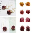 thumbnail image 4 of 2X 2Pcs Charms Drop Colgantes para Mujer Colr Pendiente Fabricación Decoraciones BLESIY Encantos de flores secas de resina, 4 of 8