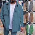 thumbnail image 3 of Men Winter Long Sleeve Jacket Cardigan Casual Baggy Coat Top Shirts Overcoat, 3 of 8