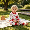 thumbnail image 3 of enyan Toddler Baby Boy Fall Clothes Winter Outfit Long Sleeve Pullover Sweatshirts Tops+Pants 2PCS Sets White,18-24 Months, 3 of 6