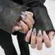 thumbnail image 3 of Uñas postizas cortas/medianas - Uñas adhesivas para mujeres - Uñas postizas con pegamento, 3 of 5