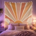 thumbnail image 2 of Bottom Semicircular Core with Sits Bottom Flanked Semi, Serene Boho for Boho Decor Lovers, Desert Sunset Wall Art, Graduation Gift, Tapestry Wall Hanging for Bedroom and Dorm, 2 of 7