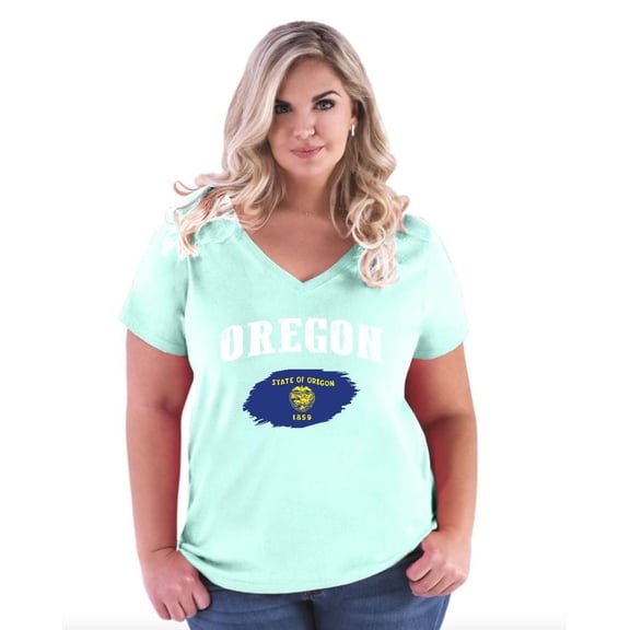 Normal is Boring - Women's Plus Size V-neck T-Shirt, up to Size 28 - Oregon