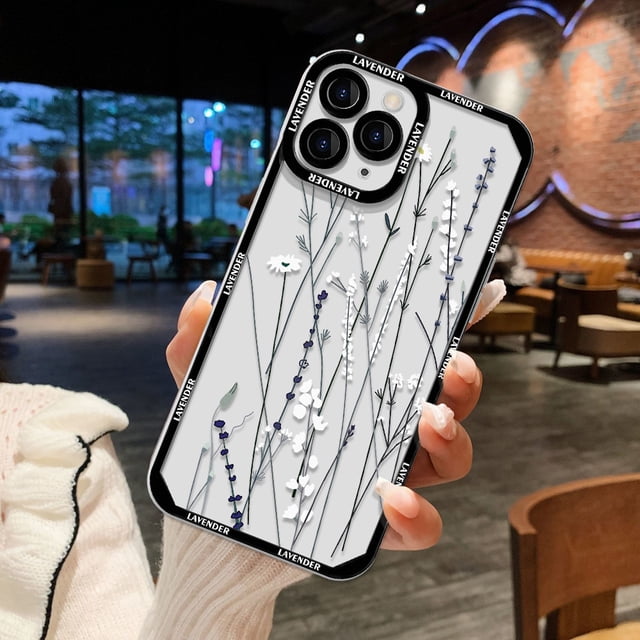 Love Heart Phone Case For iPhone 11 Case iPhone 15 Pro 13 12 14 Pro Max 12 Mini XR XS X 7 8 Plus SE Soft Silicone Flower Cover RJ