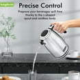 thumbnail image 6 of LONGDEEM Electric Kettle Stainless Steel - 1500W Quick Boil, Auto Shutoff - 1.7L, Silver, 6 of 9