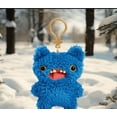 thumbnail image 5 of Keychain Crochet Animals Keychain,Funny Ugly Monster,Collectible（Keychain -Screaming Monster (Blue), 5 of 5