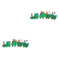 thumbnail image 1 of Advancent Tren de Navidad de Fiesta de Navidad Decoraciones de jardín de infantes para el hogar Regalos de Navidad Adorno de Navidad Año Nuevo verde 2piezas Advancent CBP003129, 1 of 6