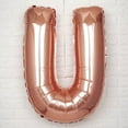 thumbnail image 7 of Efavormart 40" Metallic Blush/Rose Gold Mylar Foil Helium/Air Letter Balloons - U, 7 of 7