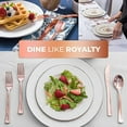 thumbnail image 2 of Stock Your Home 125 Piece Place Setting- Rose Gold Rim, 2 of 6