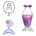 thumbnail image 6 of 12PCS Little Girls Princess Mermaid Costume for Girls Dress Up with Accessory for Christmas Birthday Party 2-12 Years, 6 of 6