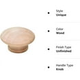 thumbnail image 5 of Silverline Round Wood Drawer Knob 1-1/2", Unfinished Cabinet Pulls Handles Hardware for Drawer Wardrobe Dresser, 20 Pack, 5 of 5