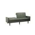 thumbnail image 6 of Sealy Kennedy Pillowtop Sofa Convertible in Green with Solid Wood Legs in Espresso, 6 of 20