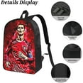 thumbnail image 3 of Soccer Backpack Player #7 Backpack with Lunch Box & Pencil Case Lightweight Casual Knapsack for Trave, 3 of 5