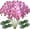 Pink, variant on Artificial Phalaenopsis Flowers with 4 Bundles Leaves Artificial Orchid Flowers Stem Plants for Home Décor (Purple)