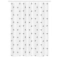 thumbnail image 1 of Skull Stall Shower Curtain, Skull Art Print Backdrops Minimalistic Features Abstract Design Artwork Print, Fabric Bathroom Set with Hooks, 54W X 78L Inches, Black and White, by Ambesonne, 1 of 1