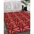 thumbnail image 3 of Ahgly Company Machine Washable Indoor Square Transitional Lava Red Area Rugs, 8' Square, 3 of 7