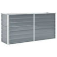 thumbnail image 3 of vidaXL Raised Garden Bed Flower Bed Galvanized Steel Outdoor Planter Gray, 3 of 136