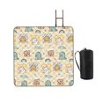 thumbnail image 2 of Manta de picnic para exteriores, bonita manta de picnic extragrande con bolsa de almacenamiento, de playa plegable de 78,74 x 78,74 pulgadas para, 2 of 9