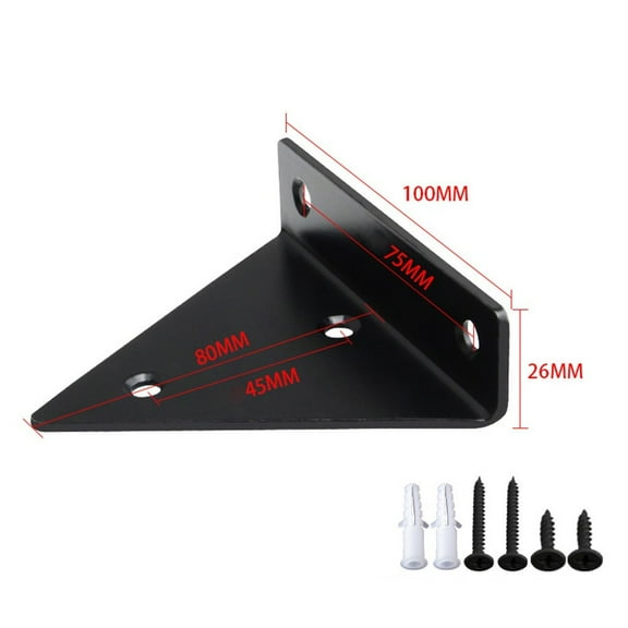 2Pcs Triangle Shelf Support Invisible Brackets Wall Mounted Floating Shelf Support Heavy Duty Furniture Layer Plate Brackets