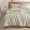 Natural/Linen, variant on Soft Waffle Comforter Set Queen Size- Comfy Breathable Waffle Weave Comforter with 2 Pillow Shams, 3 Pieces Less Snagging Lightweight Textured Bedding Set for All Season, Mocha/Cocoa Brown