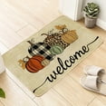 thumbnail image 3 of Fall Door Mat Welcome Decor Doormat, Autumn Farmhouse Pumpkin Decorative, Indoor Outdoor Non-Slip Mat for Home Entrance, Front Door, Outside Entry, Floor, Patio 17x30 Inches, 3 of 6