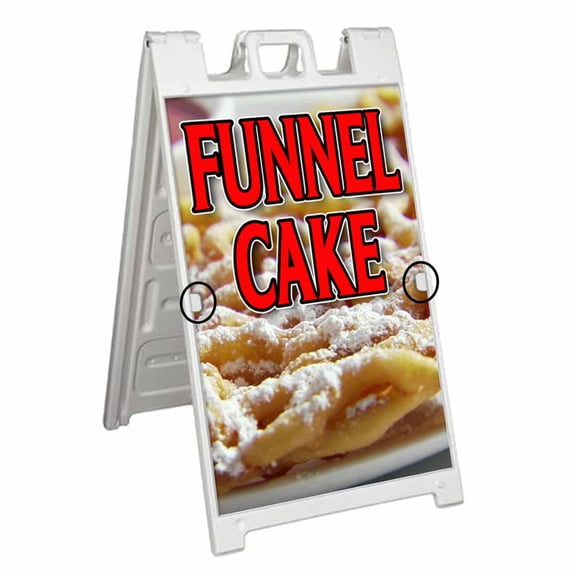 Funnel Cake (24" X 36") Deluxe A-Frame Signicade, Includes 2 Removable Panels & Stand