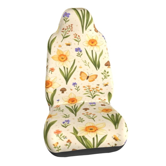 Floral Botanical Car Seat Covers Stretch Car Seat Protectors Universal Fit