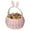Pink, variant on Wickerwise Hand-Woven Easter Bunny Ear Basket with Handle – Multi-Purpose Paper Rope Wicker Basket for Easter Egg Hunts, Picnics, Flower Arrangements, Food Storage, Party, and Home Decor, Nude