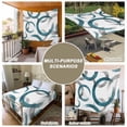 thumbnail image 6 of Turquoise Grey Tapestry for Bedroom Wall Hanging Tapestry, Geometric Circle Modern Abstract Simple Art Ceiling Backdrop Tapestries Poster Blanket Wall Decor for Teens Room Living Room Dorm 51" x 59", 6 of 8