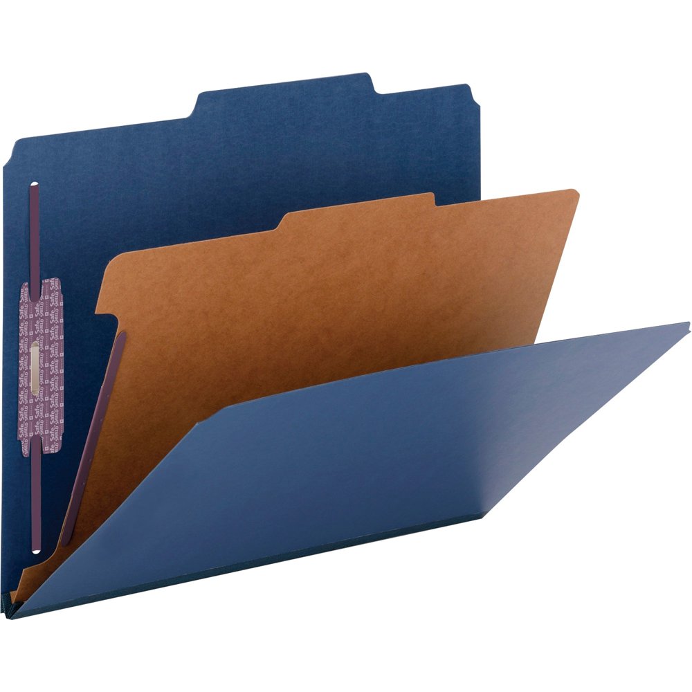 Smead SafeSHIELD® Classification Folder 1 Div Blue 10/BX Ltr (13732