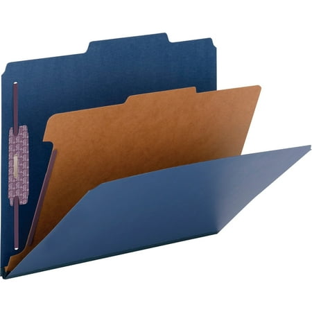 Smead Folder Divider - Smead Pressboard Classification File Folder with SafeSHIELD® Fasteners, 1 Divider, 2