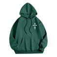 thumbnail image 5 of MHFRRA Sudadera con Capucha y Estampado Gráfico de Moda para Uso Informal y Actividades Al Aire Libre Verde oscuro, 5 of 5