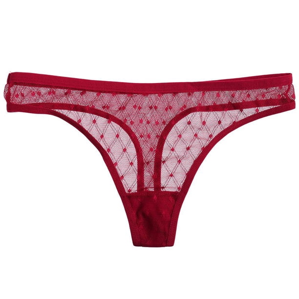 FINETOO Sexy G-String Tanga Encaje Bragas de mujer Cintura baja Calzoncillos femeninos Malla Perspectiva Calzoncillos Lencería M-XL Tan Jianjun unisex