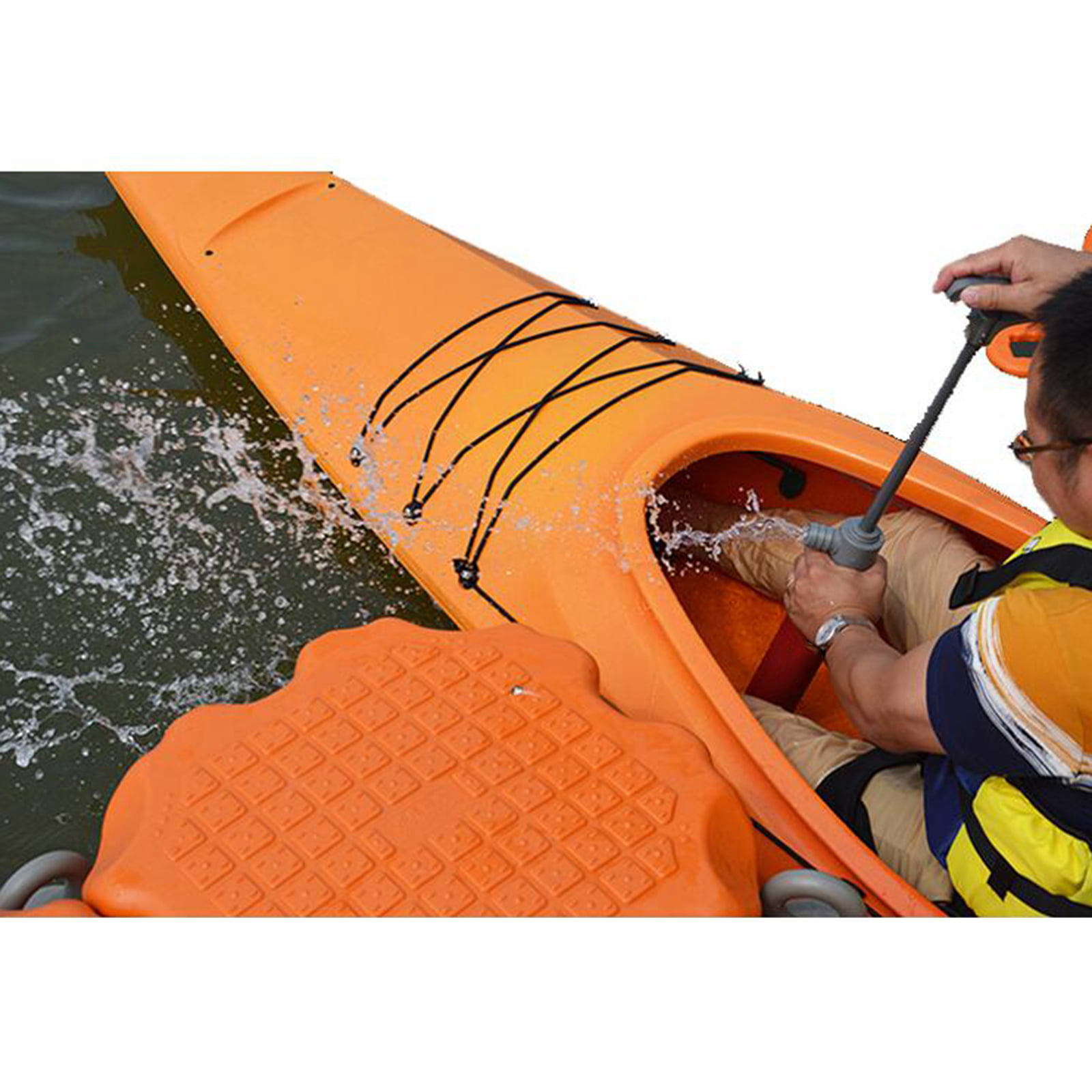 Kayak Hand Bilge Pump Floating Water Emergency Canoe Kayaking  Orange BG 