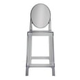thumbnail image 6 of (Retired) 2xhome Set of 2 25" Seat Height Transparent Kitchen Barstools, Modern Ghost Accent Side Armless Counter Stools With Back, Clear, 6 of 7