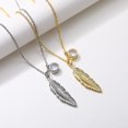 thumbnail image 4 of Dww-un Collier Pendentif Plume Rtro Platine Pour Femme, 4 of 5