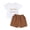 Khaki, variant on Bagilaanoe 2pcs Toddler Baby Girl Shorts Set Short Sleeve Letter T Shirt Tops + Shorts 3M 6M 12M 18M 24M 3T Kids Casual Summer Clothes