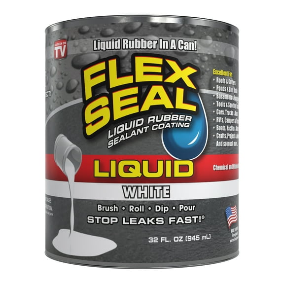 Flex Seal Liquid Rubber Sealant, 32 fl oz. White