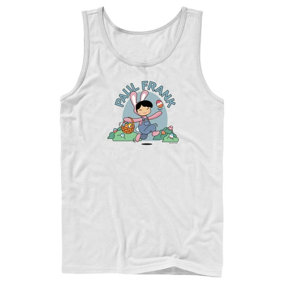 Men's Paul Frank Easter Bunny Girl Logo Tank Top White Large