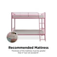 thumbnail image 6 of Mainstays Convertible Twin over Twin Metal Bunk Bed, Pink, 6 of 13