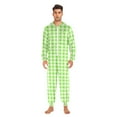 thumbnail image 6 of joogoo Checkered Green Unisex Adults Onesies Pajamas Jumpsuits L, 6 of 7