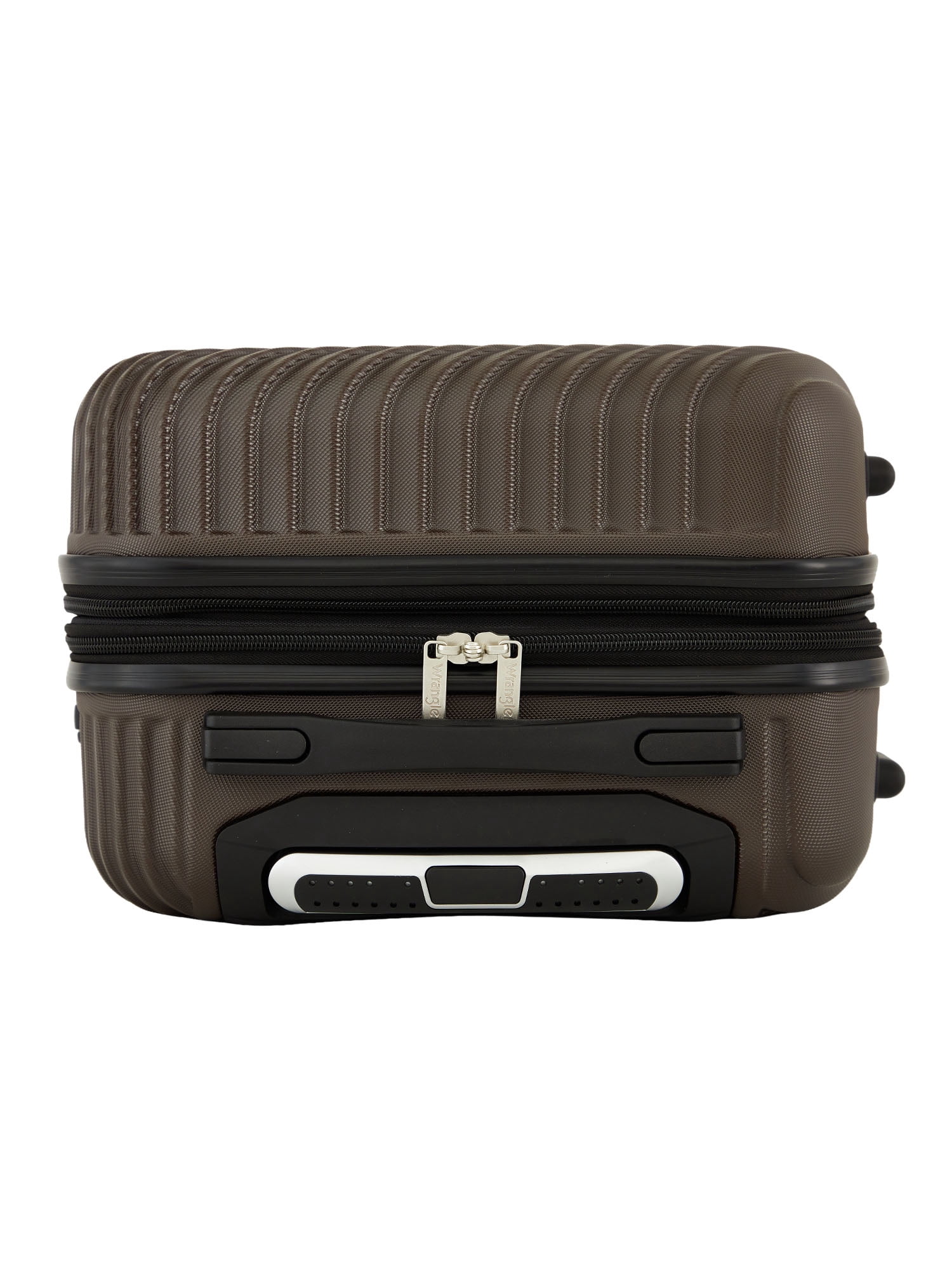 Wrangler 20-inch Expandable Hardside Carry-on Luggage for Travel, Chocolate Brown