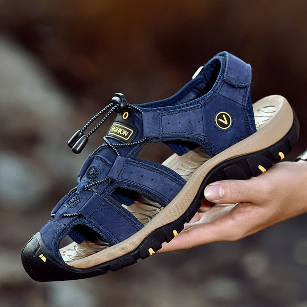 Summer Men's Sandals Head Layer Cowhide Beach Shoes Men's Summer Men's Sandals Head Layer Cowhide Beach Shoes Men's