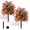 Mixed color, variant on Low Maintenance Artificial Topiary Trees – 27.5 Inch Set of 2 – UV Resistant Faux Flowering Plants with Pink/Red or Multi-Color Blossoms for Home, Garden, Porch, Patio, Wedding