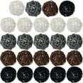 thumbnail image 1 of Bola de ratán, 24 piezas Bola de mimbre de 2 pulgadas Bola decorativa Orbes Rellenos de jarrón Blanco + Gris + Marrón + Negro Sincero Hogar, 1 of 7