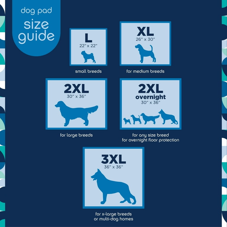 Pet Life Unlimited Dog Pads Smart Prints XXL Scallop Print