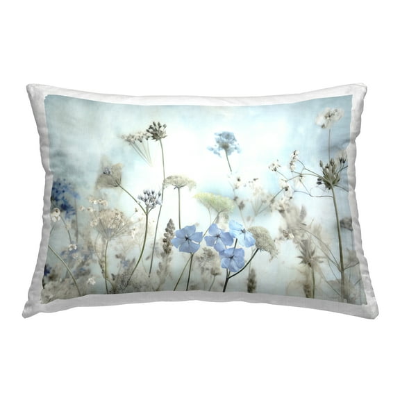Stupell Industries Blooming Subtle Wildflowers Decorative Printed Throw Pillow Design by Irene Weisz.